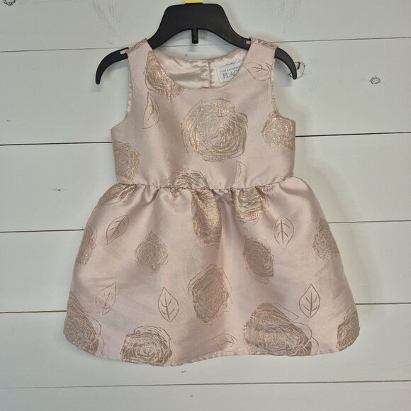 The Children's Place Other - The Childrens Place Metallic Rose Gold Floral Sleeveless   Dress